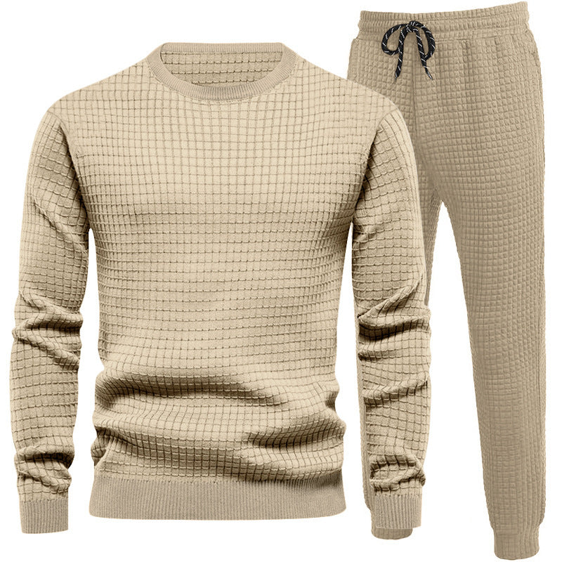 Herren Oberteil und Jogginghose Set mit strukturiertem Design Echoarchiv
