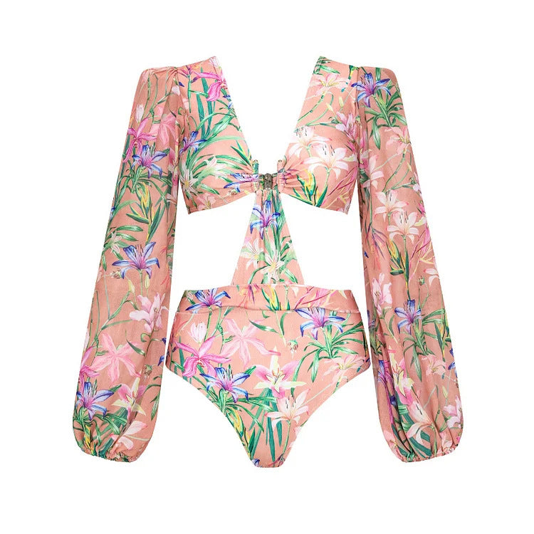 Damen Bikiniset mit langen Ärmeln Echo Archiv