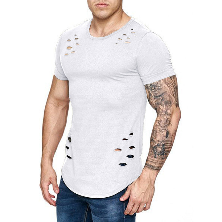 Herren modisches T-Shirt mit aufwendigen Rippen Echoarchiv