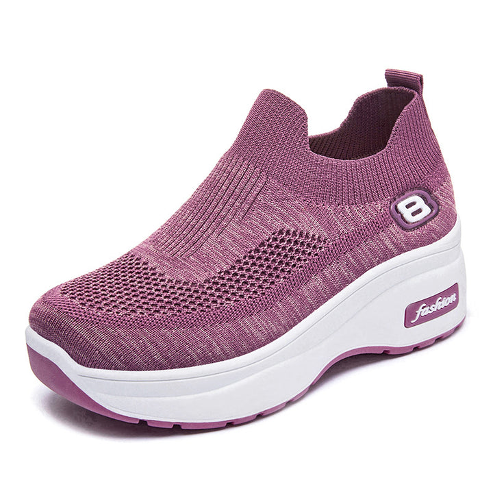 Damen nan atmungsaktive Strick-Sneaker mit Plateau-Sohle und elastischer Sockenkonstruktion Echo Archiv