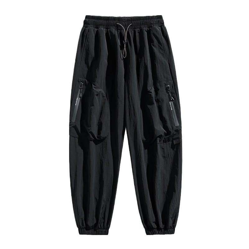 Herren Baggy-Tech-Cargo-Hose mit Ripstop‑Nylon, Knieabnähern & elastischem Bündchen Echoarchiv