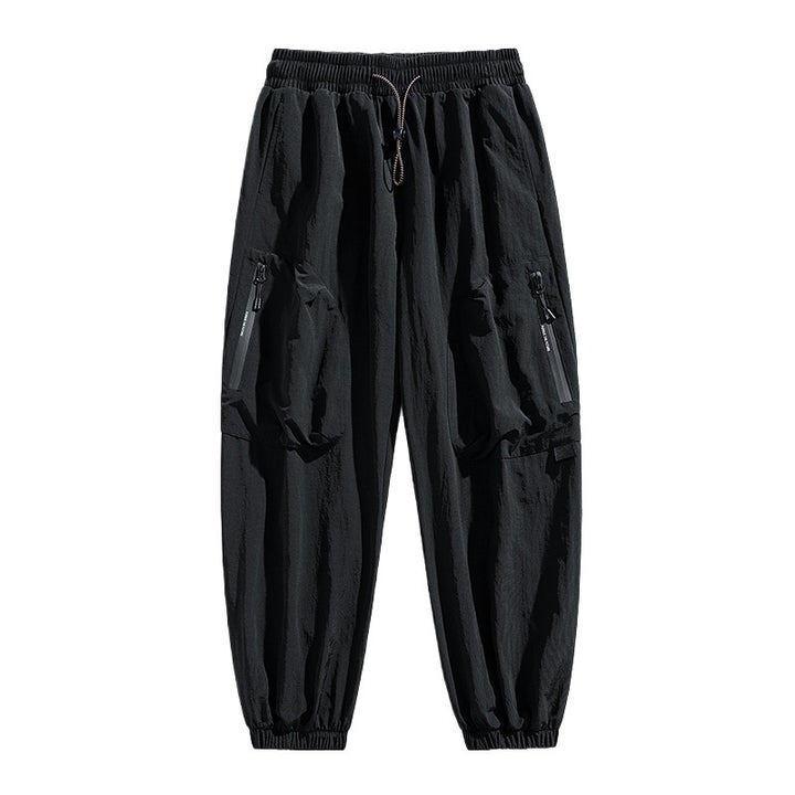 Herren Baggy-Tech-Cargo-Hose mit Ripstop‑Nylon, Knieabnähern & elastischem Bündchen Echoarchiv