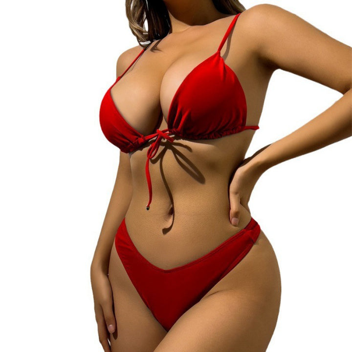 Damen Triangel-Bikini mit verstellbarem Bindeband und hohem Beinausschnitt Echo Archiv