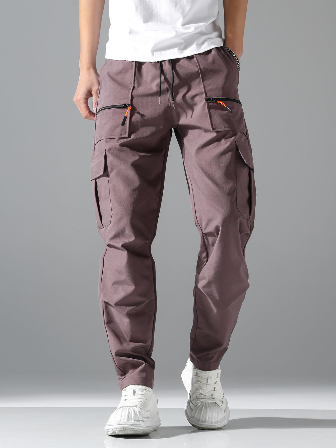 Herren Utility-Cargohose mit Reißverschlusstaschen, Tunnelzugbund & vorgeformten Kniepartien Echo Archiv