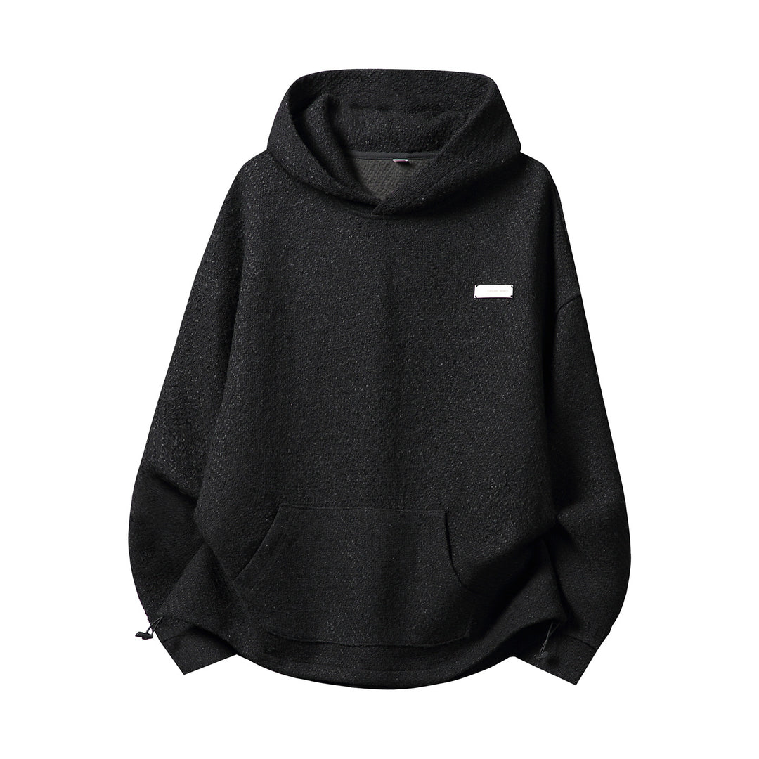 Unisex Oversize-Kapuzenpullover mit hohem Schalkragen und zweifarbiger Struktur Echo Archiv