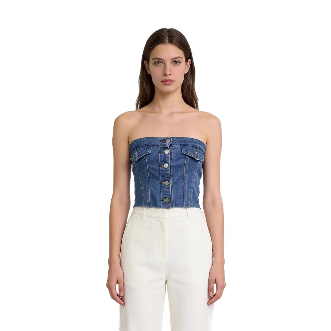 Damen Jeans Bustier Top Echo Archiv