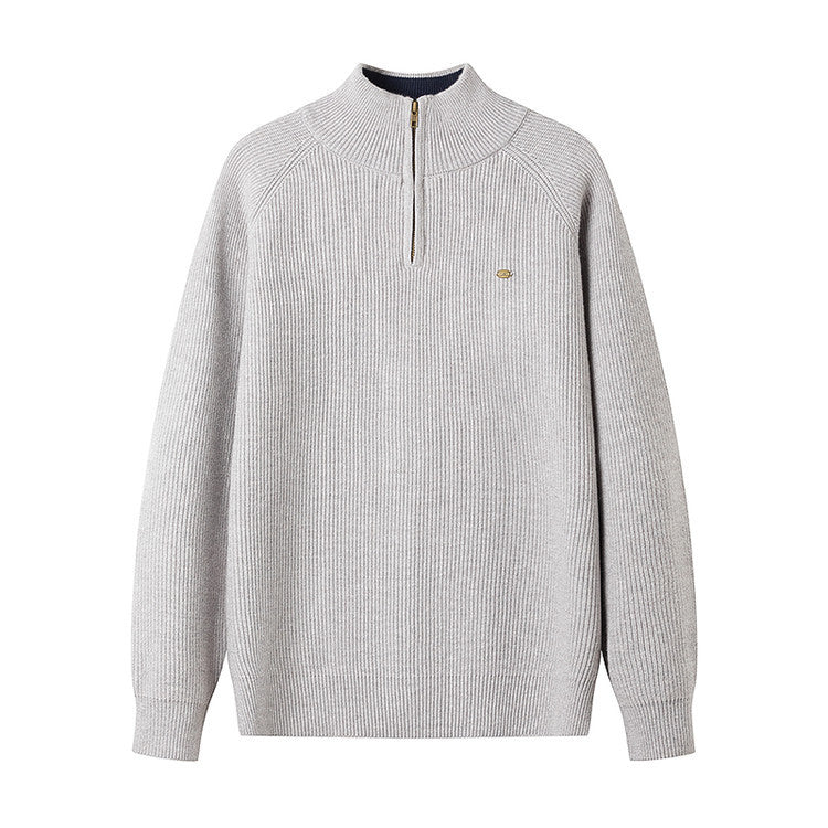 Herren Strickpullover mit halbem Reißverschluss Echoarchiv