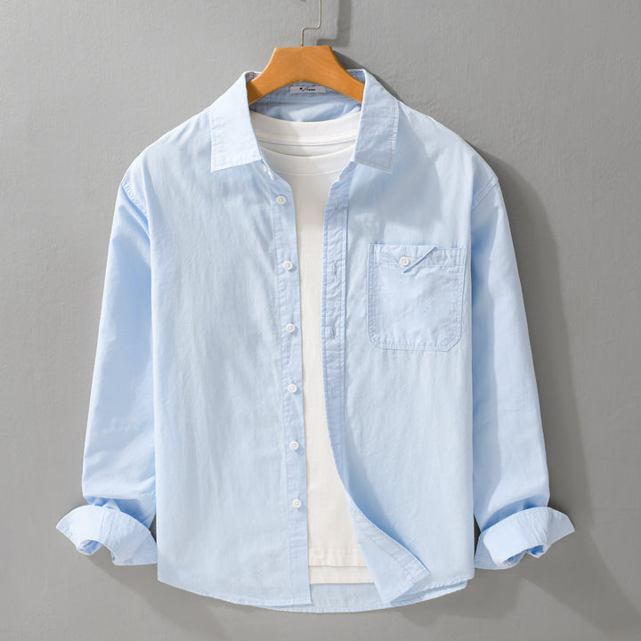 Herren Lagenhemd mit integriertem T-Shirt-Layer und aufgesetzter Brusttasche Echoarchiv