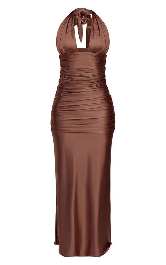 Damen Elegantes Wickelkleid mit tiefem V-Ausschnitt und figurformender Raffung Echo Archiv