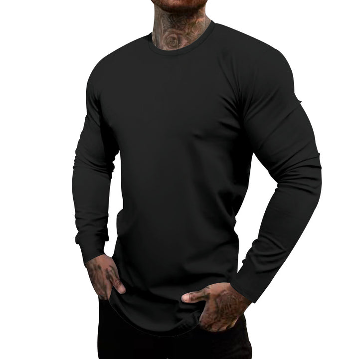 Herren Langarm-T-Shirt aus atmungsaktivem Material mit körperbetonter Passform Echoarchiv