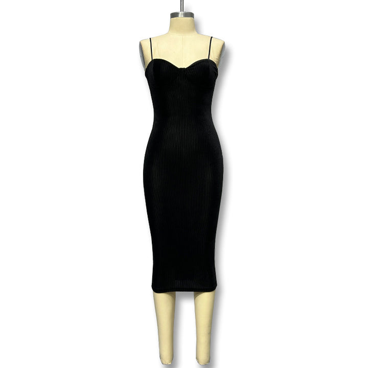 Damen Figurbetontes Midi-Kleid mit Trägern und Körbchen Echo Archiv