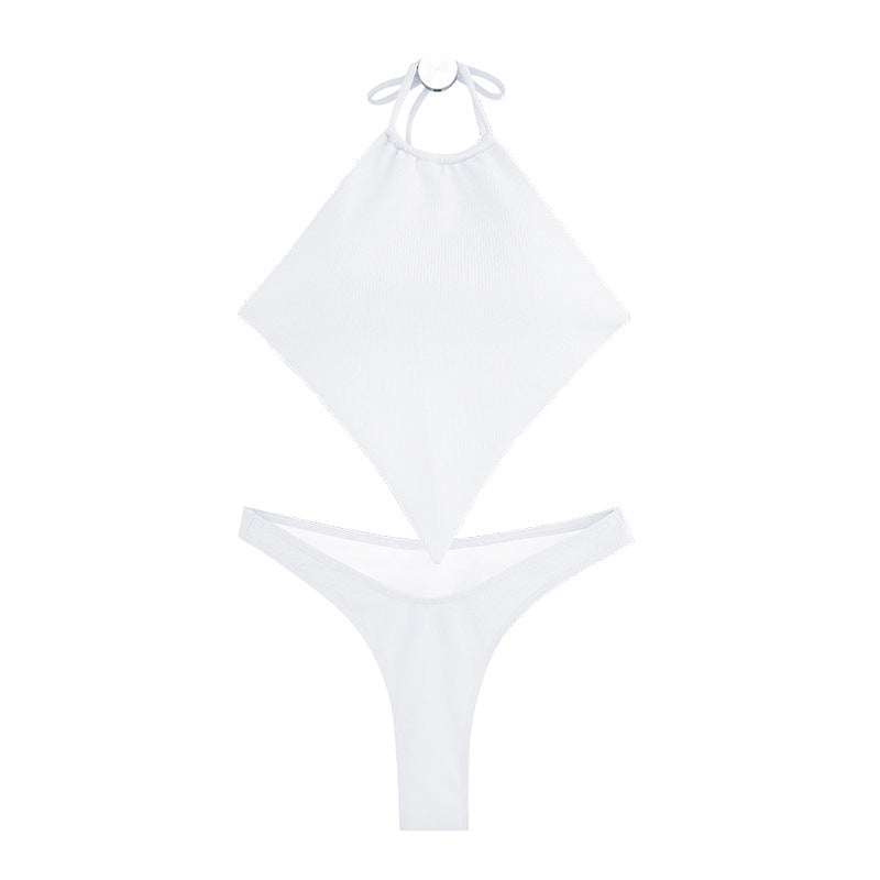 Damen Bikini-Set mit raffiniertem Wickeloberteil und hoch tailliertem Höschen Echo Archiv