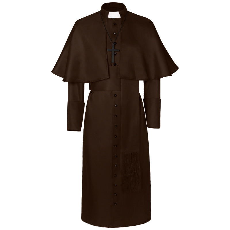 Damen nan eleganter Maxicape-Mantel mit gestuften Schultercapes und Stehkragen Echo Archiv
