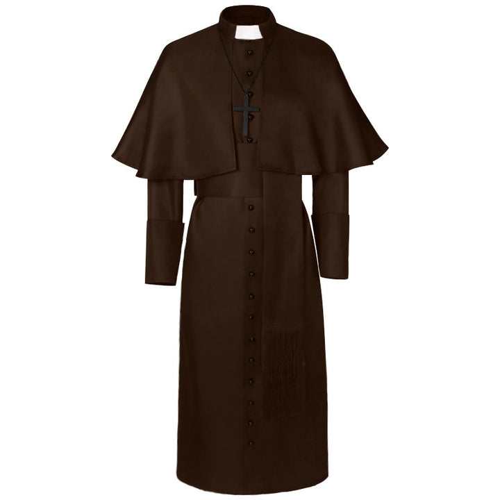 Damen nan eleganter Maxicape-Mantel mit gestuften Schultercapes und Stehkragen Echo Archiv