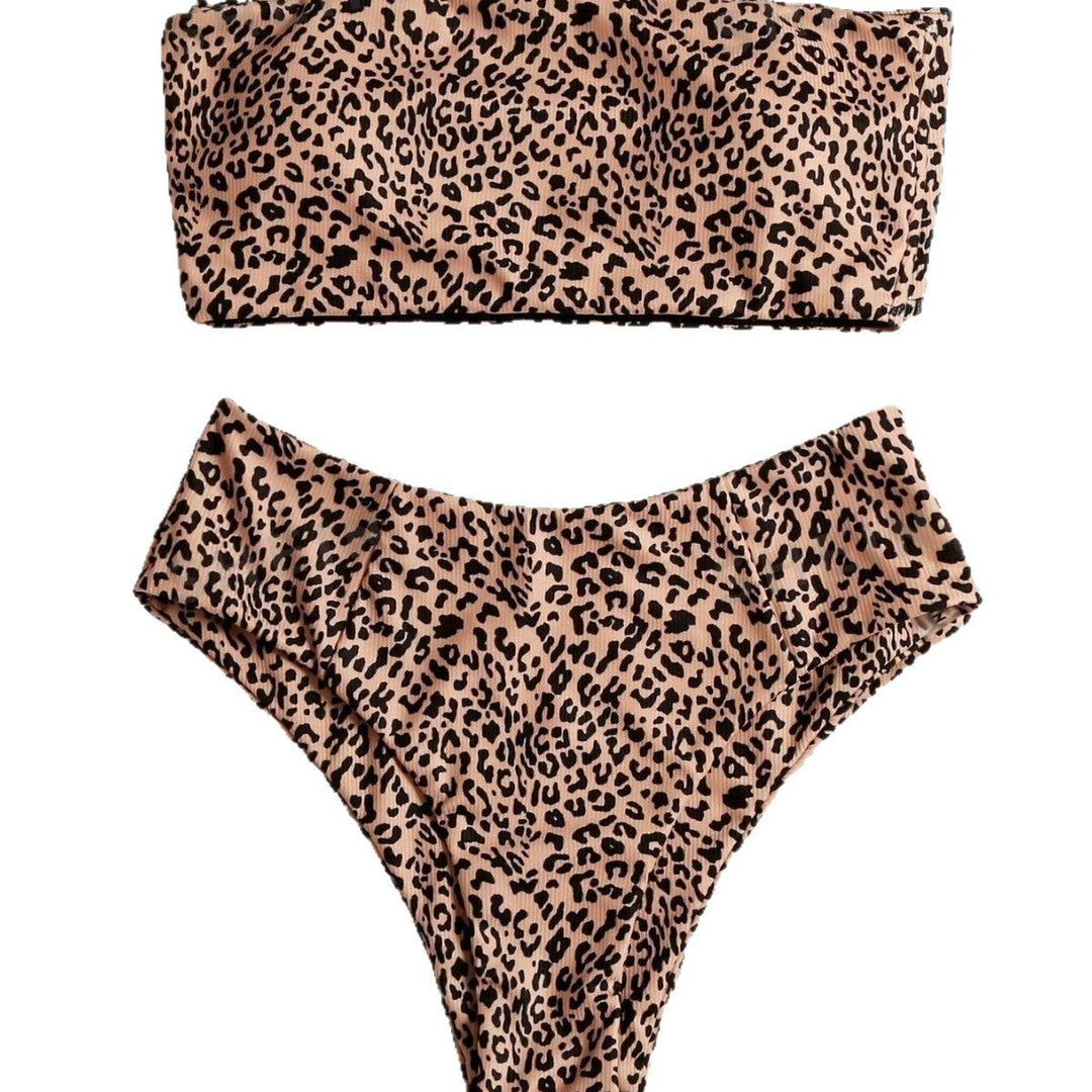 Damen Bandeau-Bikini-Set mit elegantem Leopardenmuster Echo Archiv