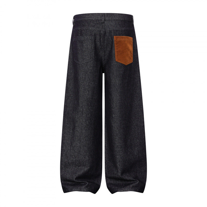 Damen Weite Ballon-Jeanshose mit hoher Taille, Knopfverschluss und gerafftem Saum Echo Archiv