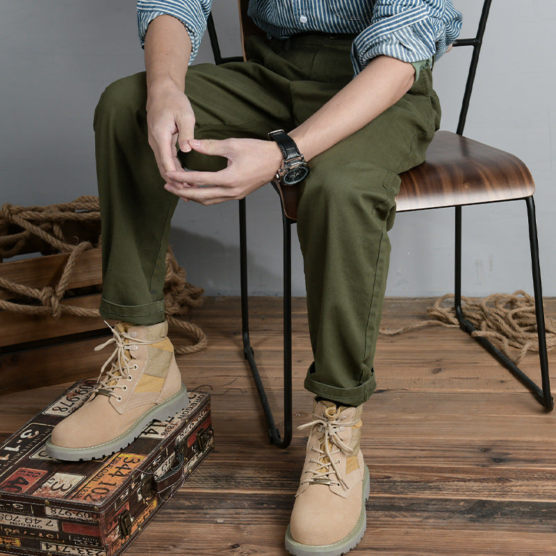 Herren Baumwoll‑Twill Chino im Relaxed‑Tapered Schnitt mit Kordelzugbund und aufgesetzten Taschen Echoarchiv