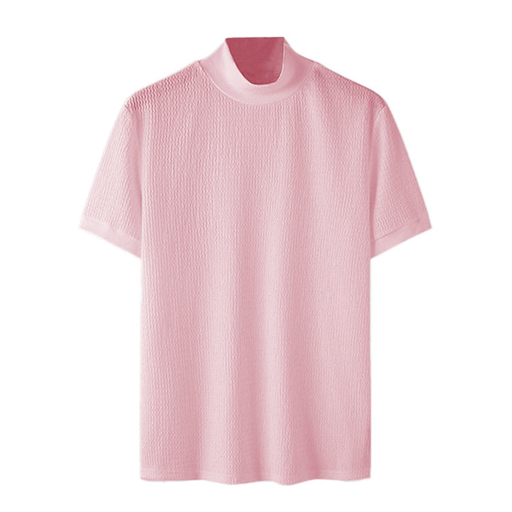 Herren nan Kurzarm Feinstrickshirt mit Stehkragen Echo Archiv