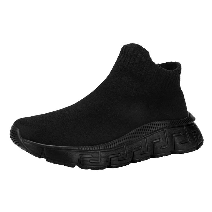 Damen nan kuscheliger Sock-Sneaker aus Teddy-Samt mit elastischem Schaft und stoßdämpfender Profilsohle Echo Archiv