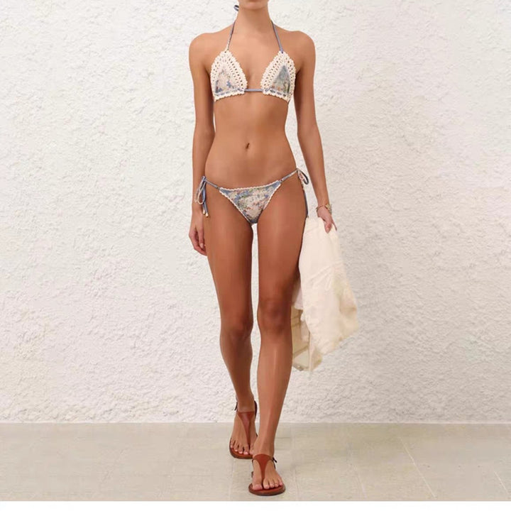 Damen Triangel-Bikini mit Häkel-Details Echo Archiv