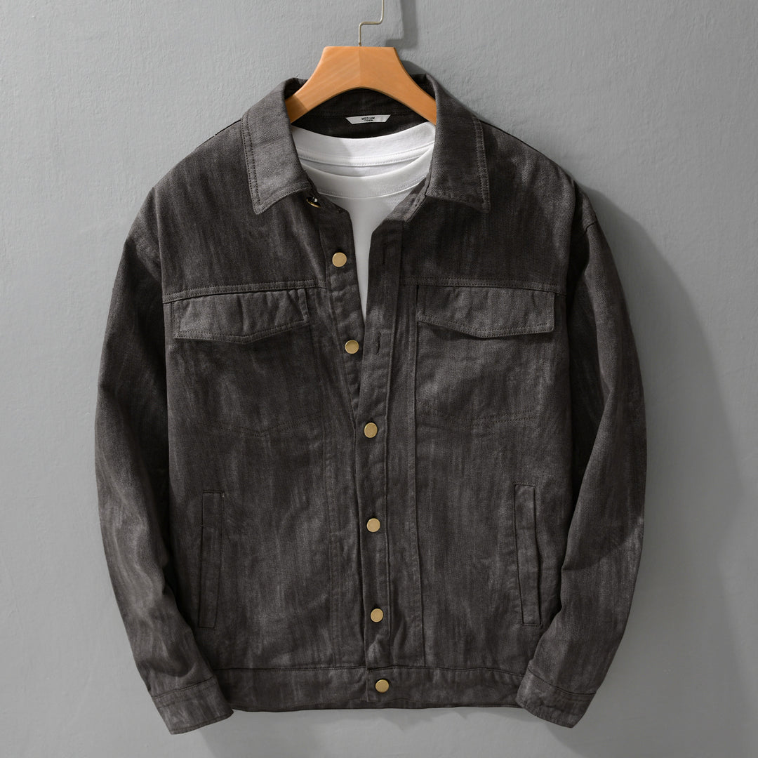 Herren Jeansjacke im Acid‑Wash Look mit Oversize‑Schnitt Echoarchiv
