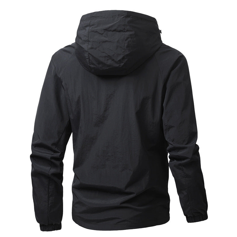 Herren Leichte Funktionsjacke mit verstellbarem Kapuzenkragen Echo Archiv