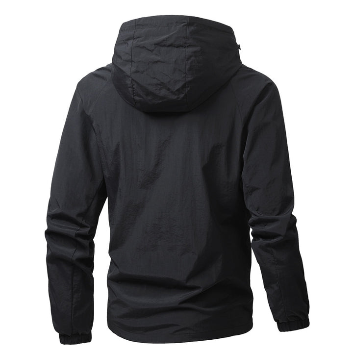 Herren Leichte Funktionsjacke mit verstellbarem Kapuzenkragen Echo Archiv