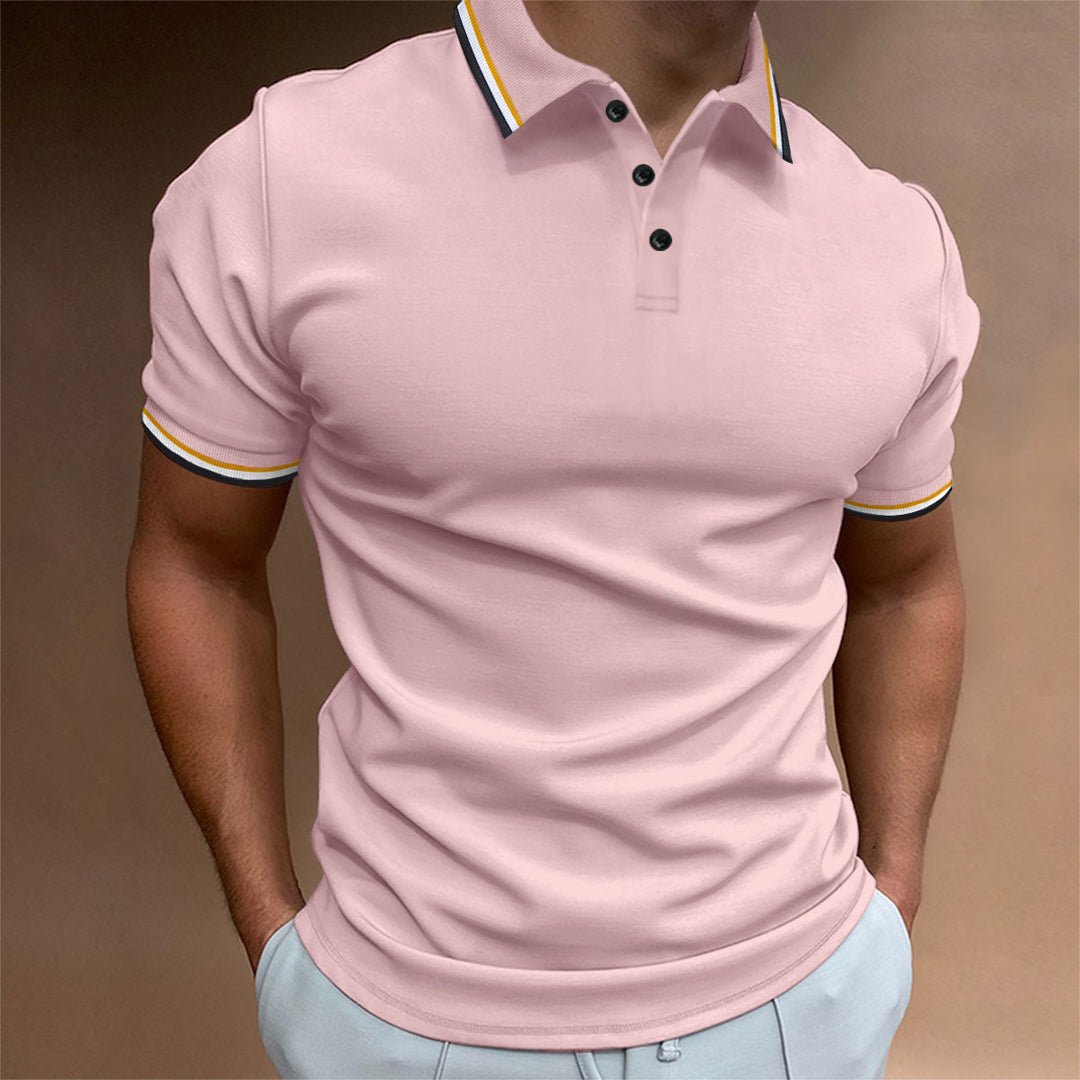 Herren Polohemd mit modischen Kontrastdetails Echoarchiv