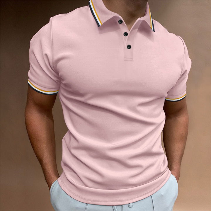 Herren Polohemd mit modischen Kontrastdetails Echoarchiv