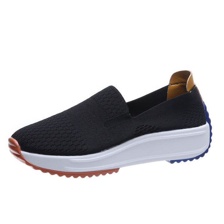 Damen Nahtloser Strick‑Slip‑On‑Walking Sneaker mit ergonomischem Memory‑Foam Echo Archiv