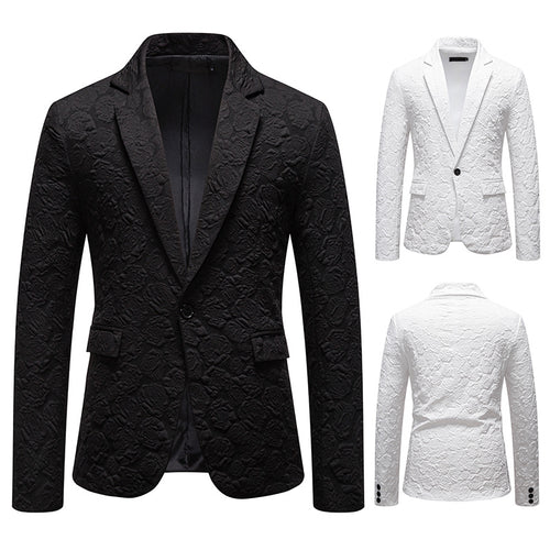 Herren nan strukturiertes Business-Sakko mit floraler Jacquardstruktur und Slim-Fit Echo Archiv