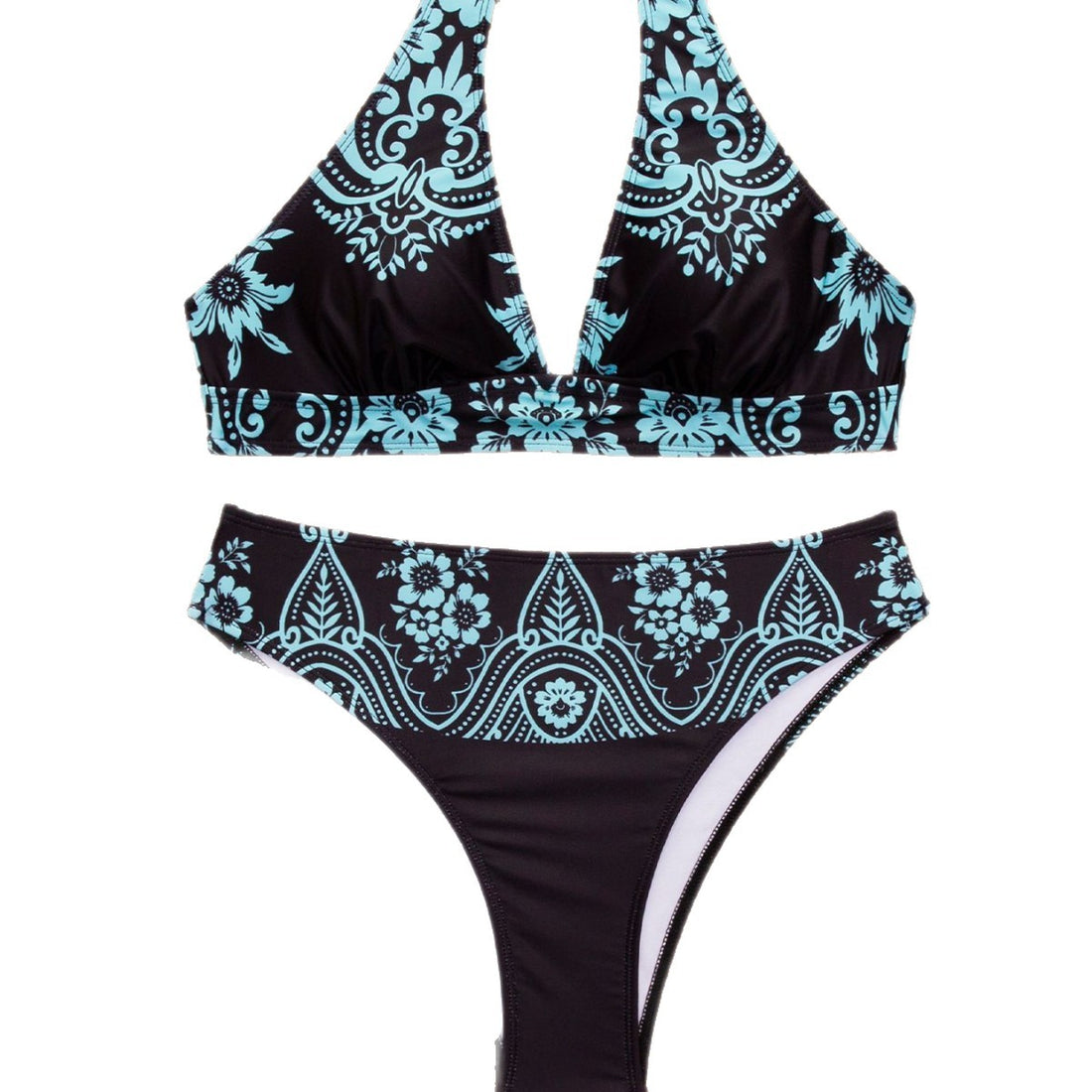 Damen Bikini-Set mit floralem Design und hohem Bund – Maréssa