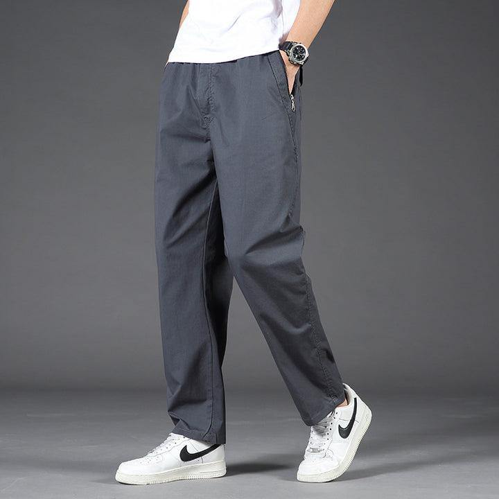 Herren Weite Relaxed-Chinohose mit geradem Bein & elastischem Komfortbund Echoarchiv