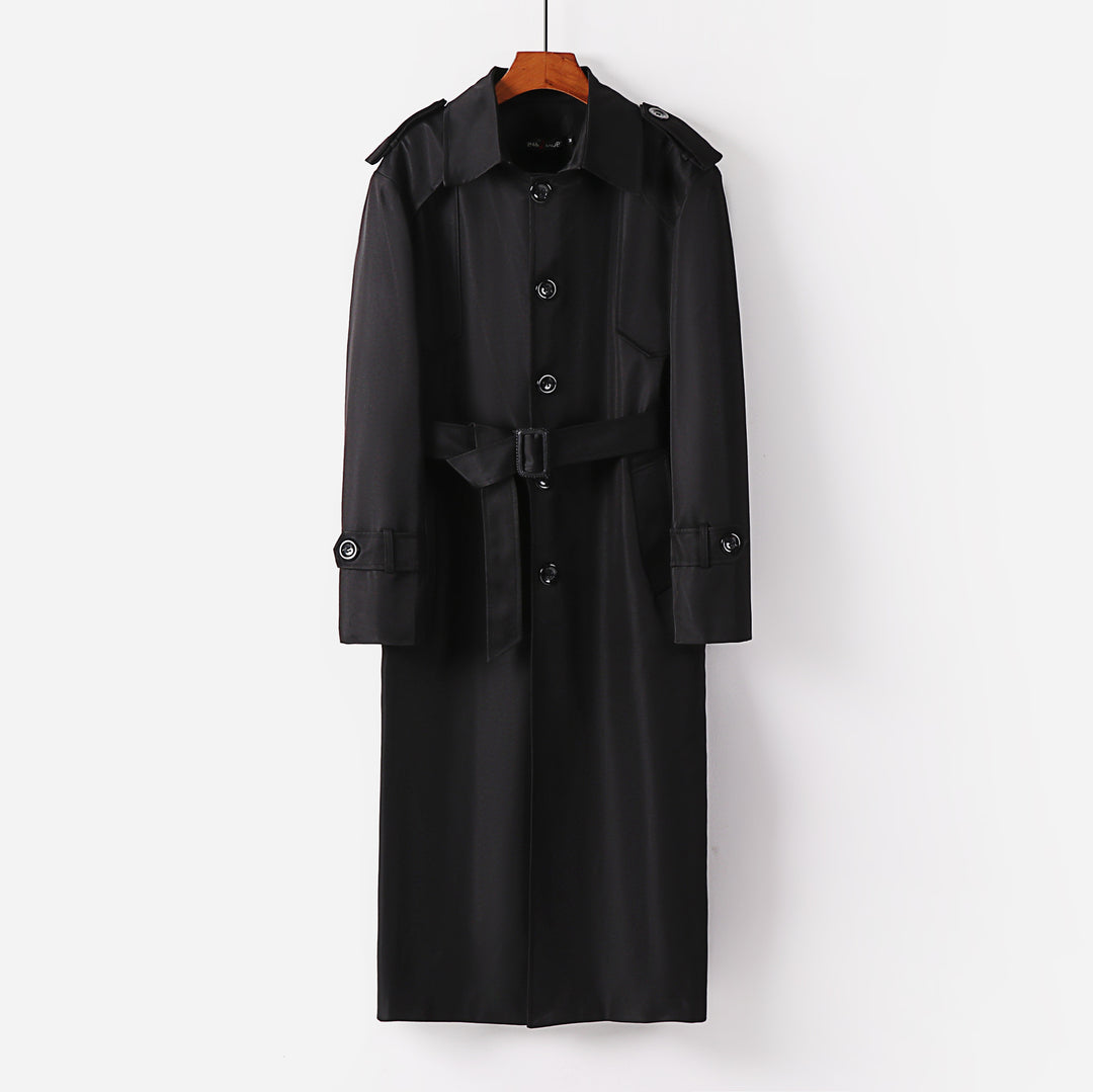 Damen eleganter leichter Trenchcoat mit Epauletten und Knopfleiste Echoarchiv