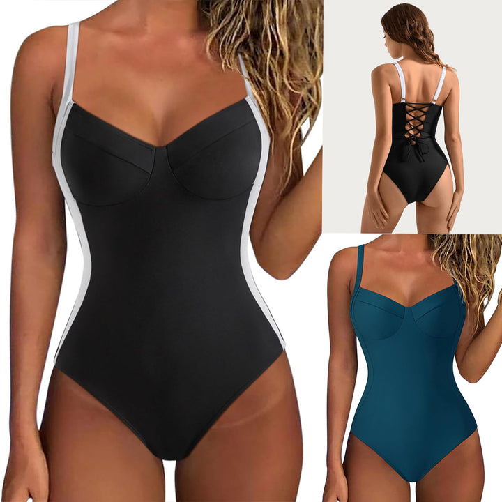 Damen Einteiliger Badeanzug mit elegantem Schnitt und verstellbaren Trägern Echo Archiv