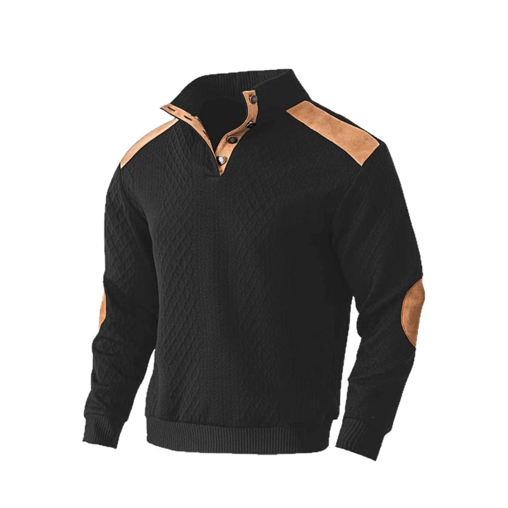 Herren Strickpullover mit einzigartigem Stehkragen und modischen Details Echoarchiv