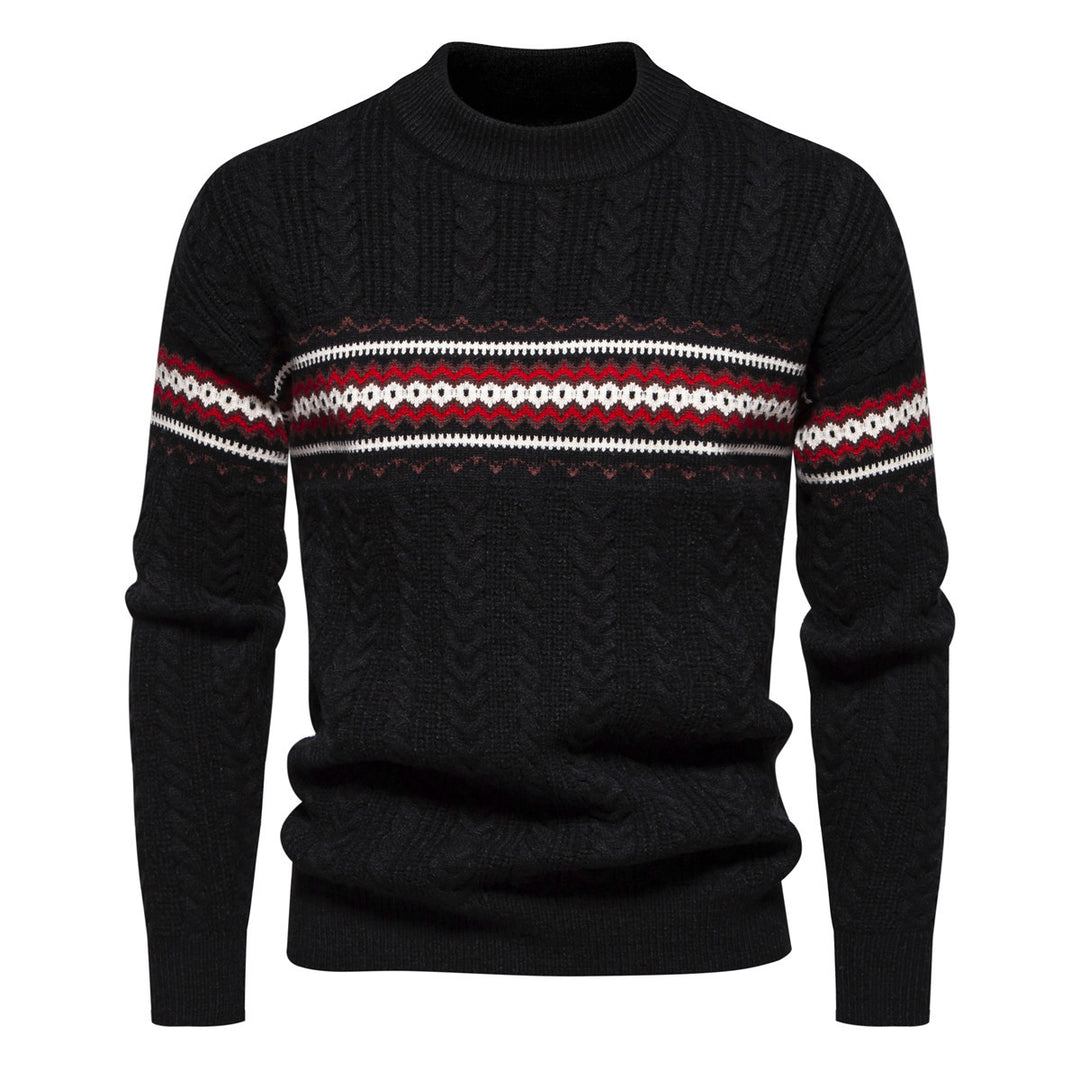 Herren Strickpullover mit innovativem Zopfmuster und stilvollen Akzenten Echoarchiv