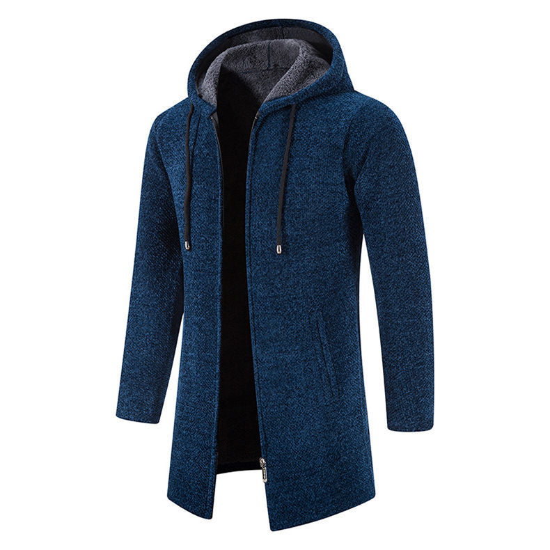 Herren modische Premium-Fleecejacke mit Kapuze und seitlichen Taschen Echoarchiv