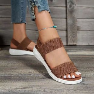 Damen Strick‑Sandalen mit elastischen Riemen und dämpfender Plateau‑Sohle Echo Archiv