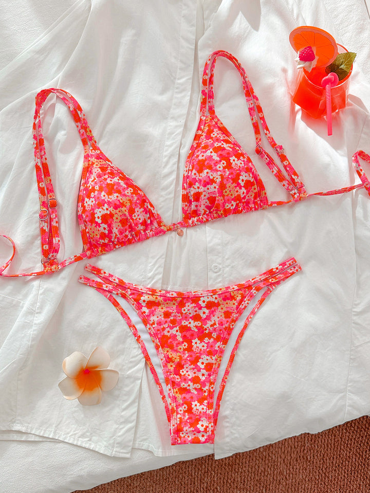 Damen Triangel-Bikini mit floralen Mustern Echo Archiv