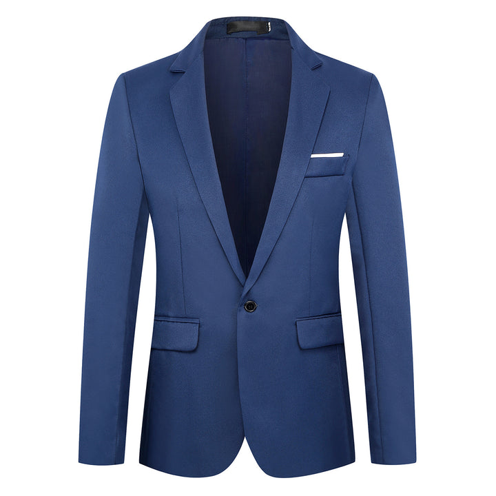 Herren nan tailliertes Satin-Sakko mit schmaler Silhouette, Notch-Revers und dekorativer Brustpaspel Echo Archiv