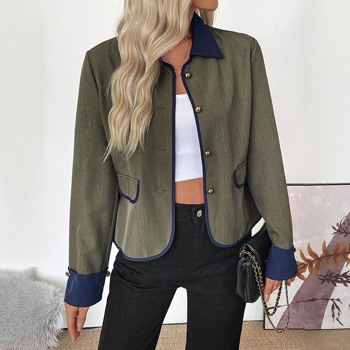 Damen Modische Blazerjacke mit kontrastierenden Ärmeln Echo Archiv