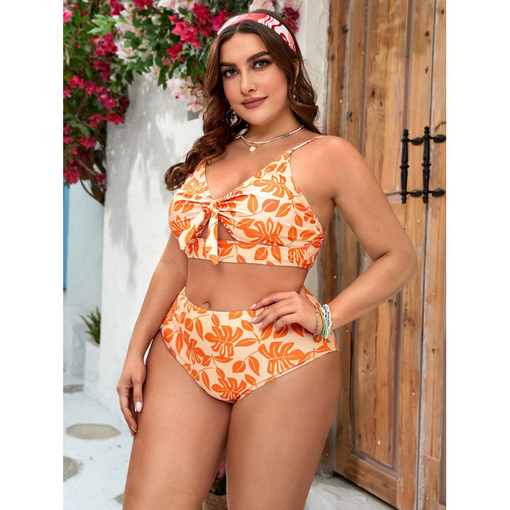 Damen Bikini-Set mit floralem Wickel-Top und hohem Taillenslip Echo Archiv
