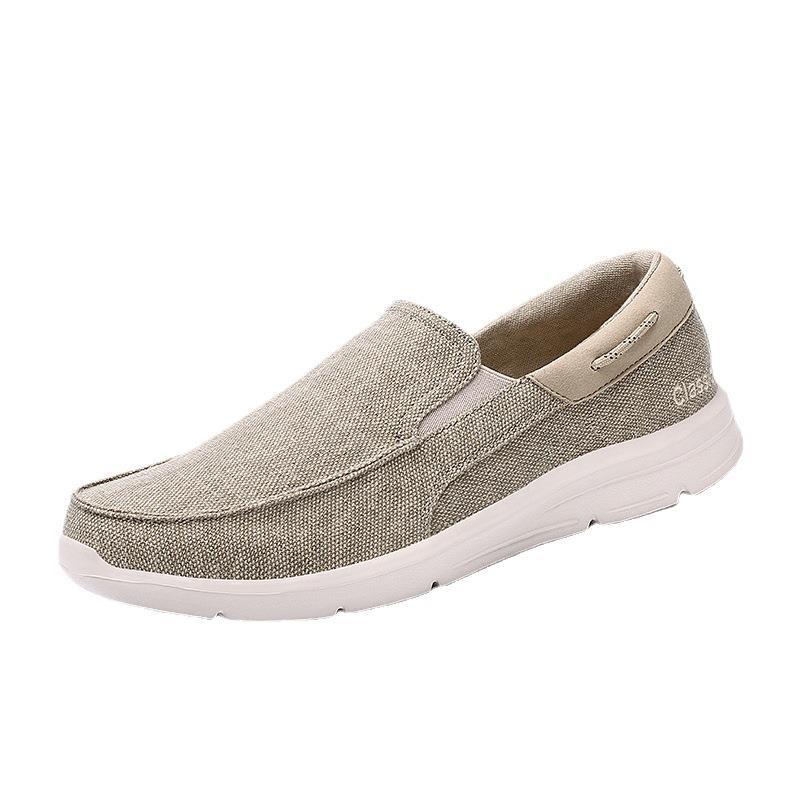 Herren nan legerer Canvas-Slipper mit elastischem Einsatz und stoßdämpfender Leichtsohle Echo Archiv