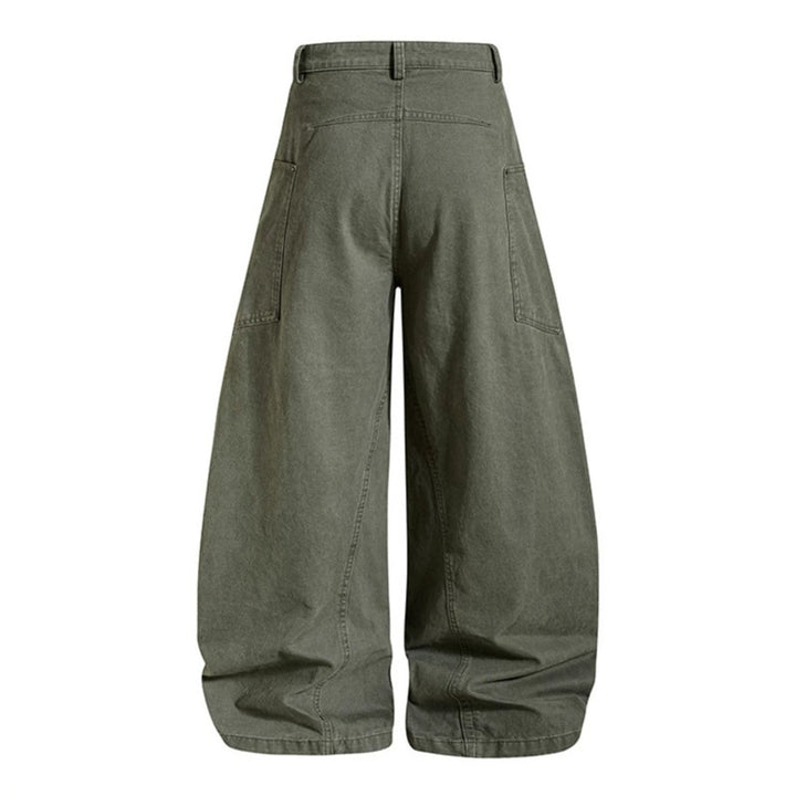 Damen weite High Waist Canvas-Culotte mit Cargo-Taschen und ballonförmiger Silhouette Echoarchiv