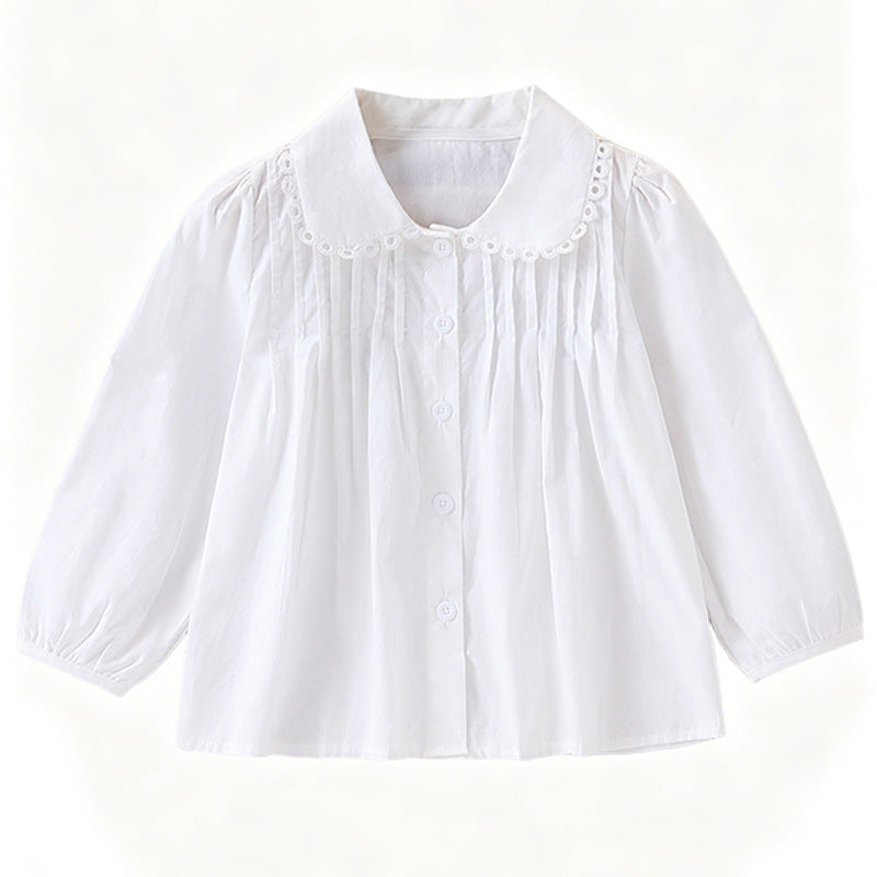 Mädchen Bluse mit Rüschendetails und elegantem Kragen Echo Archiv
