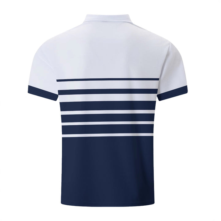 Herren Poloshirt mit strukturiertem Streifenmuster Echoarchiv