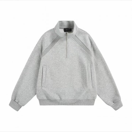 Unisex Halbzip-Sweatshirt mit Raglanärmeln, Eingrifftaschen und geripptem Saum Echoarchiv