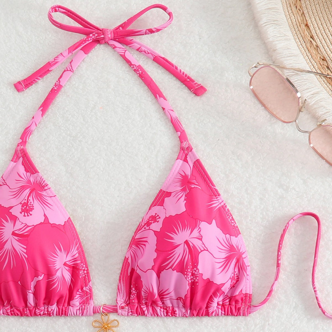 Damen Bikini-Set mit floralem Design und verstellbaren Bindebändern Echo Archiv