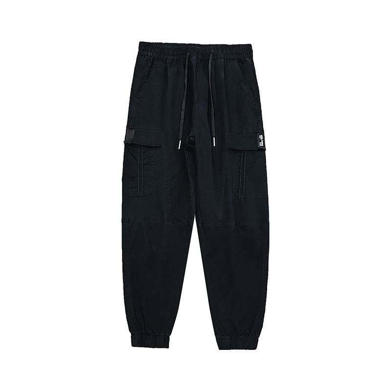 Herren Cargo-Joggerhose mit großen Pattentaschen, elastischem Bund und Gummbündchen – Bravaro